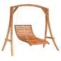 Preview: Hollywoodschaukel Massivholz Fichte mit Teak-Finish