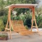 Preview: ARDEBO.de - Hollywoodschaukel mit Dach Massivholz Fichte mit Teak-Finish