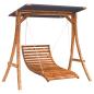Preview: Hollywoodschaukel mit Dach Massivholz Fichte mit Teak-Finish