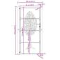 Preview: Gartentor 105x180 cm Cortenstahl Baum-Design