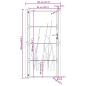 Preview: Gartentor 105x205 cm Cortenstahl Gras-Design