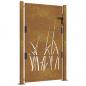 Preview: Gartentor 105x130 cm Cortenstahl Gras-Design