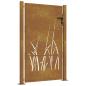 Preview: Gartentor 105x130 cm Cortenstahl Gras-Design