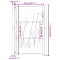Preview: Gartentor 105x130 cm Cortenstahl Gras-Design