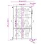 Preview: Gartentor 105x130 cm Cortenstahl Bambus-Design