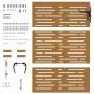 Preview: Gartentor 85x125 cm Cortenstahl Quadratisches Design