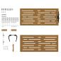 Preview: Gartentor 85x125 cm Cortenstahl Quadratisches Design