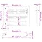 Preview: Gartentor 105x105 cm Cortenstahl Quadratisches Design