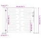 Preview: Gartentor 105x105 cm Cortenstahl Quadratisches Design
