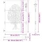 Preview: Gartentor 85x125 cm Cortenstahl Baum-Design