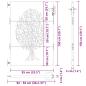 Preview: Gartentor 85x150 cm Cortenstahl Baum-Design