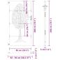 Preview: Gartentor 85x200 cm Cortenstahl Baum-Design