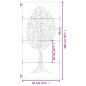 Preview: Gartentor 85x200 cm Cortenstahl Baum-Design