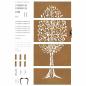Preview: Gartentor 85x200 cm Cortenstahl Baum-Design