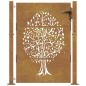 Preview: Gartentor 105x155 cm Cortenstahl Baum-Design