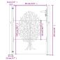 Preview: Gartentor 105x155 cm Cortenstahl Baum-Design