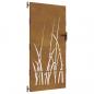 Preview: Gartentor 85x200 cm Cortenstahl Gras-Design