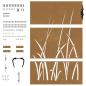 Preview: Gartentor 85x150 cm Cortenstahl Gras-Design