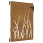 Preview: Gartentor 85x150 cm Cortenstahl Gras-Design