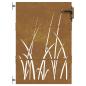 Preview: Gartentor 85x150 cm Cortenstahl Gras-Design
