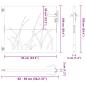 Preview: Gartentor 85x100 cm Cortenstahl Gras-Design