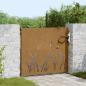 Preview: Gartentor 85x100 cm Cortenstahl Gras-Design