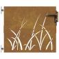 Preview: Gartentor 85x100 cm Cortenstahl Gras-Design