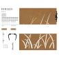 Preview: Gartentor 85x100 cm Cortenstahl Gras-Design