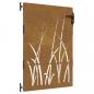 Preview: Gartentor 85x125 cm Cortenstahl Gras-Design