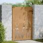 Preview: Gartentor 85x125 cm Cortenstahl Gras-Design
