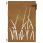 Preview: Gartentor 85x125 cm Cortenstahl Gras-Design