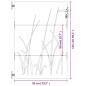 Preview: Gartentor 85x125 cm Cortenstahl Gras-Design