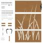 Preview: Gartentor 85x125 cm Cortenstahl Gras-Design