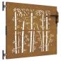 Preview: Gartentor 85x100 cm Cortenstahl Bambus-Design