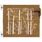 Preview: Gartentor 85x100 cm Cortenstahl Bambus-Design