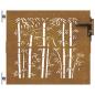 Preview: Gartentor 85x100 cm Cortenstahl Bambus-Design