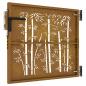 Preview: Gartentor 85x100 cm Cortenstahl Bambus-Design