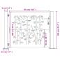 Preview: Gartentor 105x105 cm Cortenstahl Bambus-Design