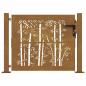 Preview: Gartentor 105x105 cm Cortenstahl Bambus-Design