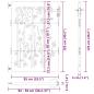 Preview: Gartentor 85x125 cm Cortenstahl Bambus-Design