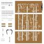 Preview: Gartentor 85x125 cm Cortenstahl Bambus-Design