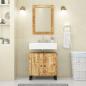 Preview: ARDEBO.de - Waschbeckenunterschrank Massivholz Mango und Holzwerkstoff