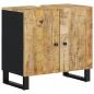Preview: Waschbeckenunterschrank Massivholz Mango und Holzwerkstoff