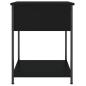 Preview: ARDEBO.de - Nachttisch Schwarz 44x45x58 cm Holzwerkstoff