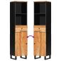Preview: Badschrank 38x33x160 cm Massivholz Akazie