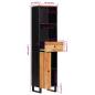 Preview: Badschrank 38x33x160 cm Massivholz Akazie