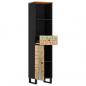 Preview: Badschrank 38x33x160 cm Altholz Massivholz