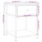 Preview: Nachttisch Grau Sonoma 44x45x58 cm Holzwerkstoff