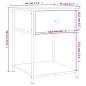 Preview: Nachttisch Braun Eichen-Optik 44x45x58 cm Holzwerkstoff