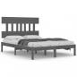 Preview: Massivholzbett Grau 200x200 cm